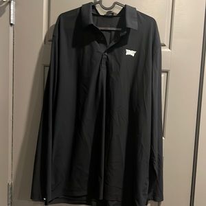 mens black long sleeve golf polo